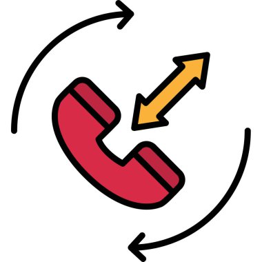 Çağrı merkezi simgesi. Çağrı merkezi vektör simgesi rengi düz izole