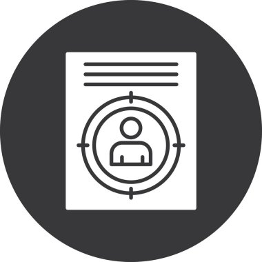 Hedefin iş simgesinin vektör illüstrasyonu