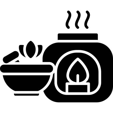 Yiyecek ve içecek ikonu. vektör illüstrasyonu