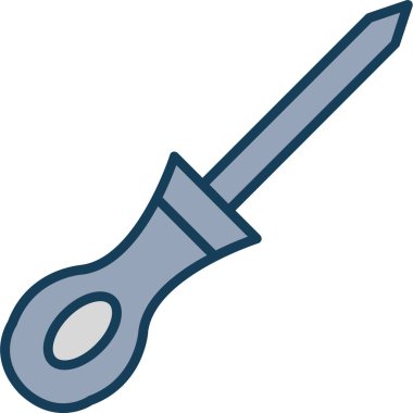 Tornavida. Web simgesi basit illüstrasyon