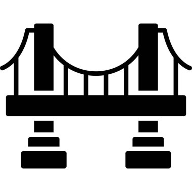 Köprü simgesi. Web için köprü sembolünün basit vektör illüstrasyonu