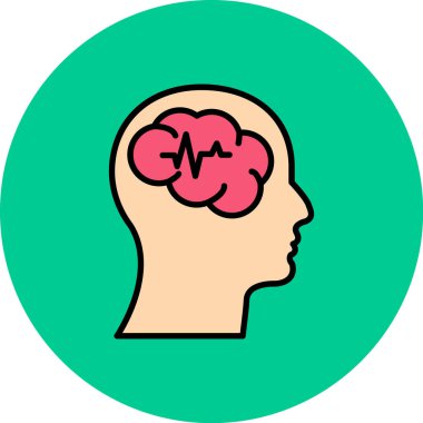 Tıbbi ikon vektör illüstrasyon tasarımlı beyin