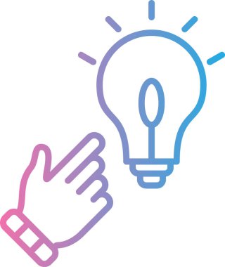 Bir fikrim var. Web simgesi basit illüstrasyon