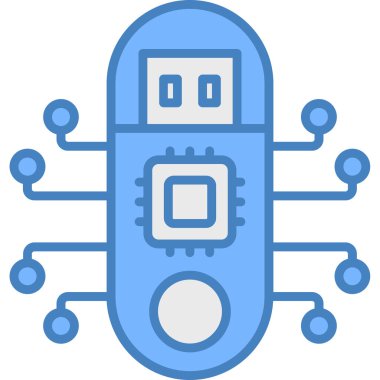 robot. Web simgesi basit illüstrasyon