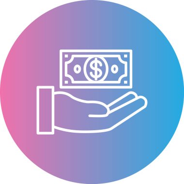 Para simgesinin vektör illüstrasyonu