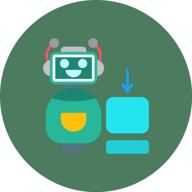 robot ikon vektör illüstrasyonu