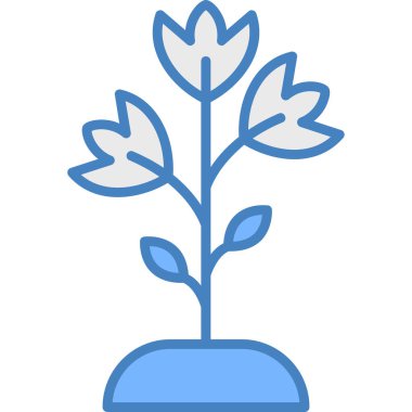 Çiçek ikonu. Web için çiçek vektör simgelerinin basit çizimi