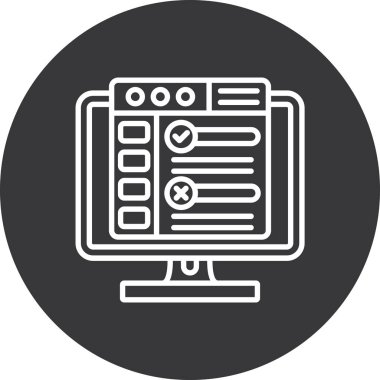 vektör lcd simgesi illüstrasyonu