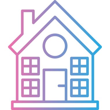 Ev. Web simgesi basit illüstrasyon