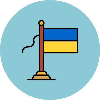 bayrak ikonu vektör illüstrasyonu