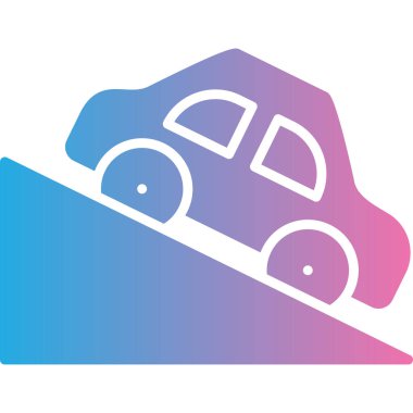 Araba yıkama simgesi, basit illüstrasyon