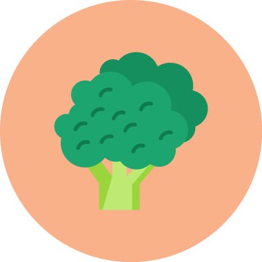 Brokoli. Web simgesi basit illüstrasyon