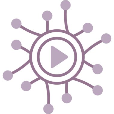 Basit vektör simgesi, müzik konseptinin çizimi