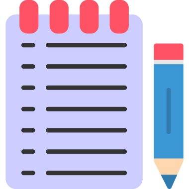 Not defteri. Web simgesi basit illüstrasyon