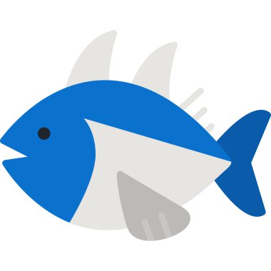 Balık. Web simgesi basit illüstrasyon