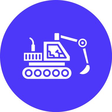 Robotik kol. Web simgesi basit illüstrasyon