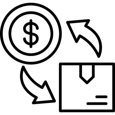 para değişimi, web simgesi, basit tasarım