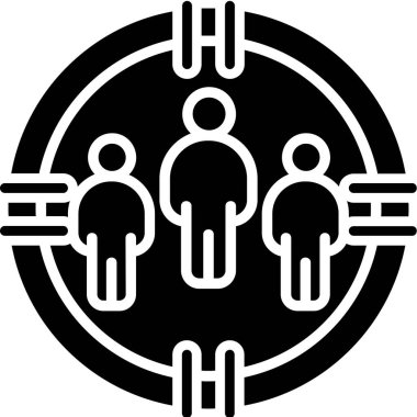 İnsanların ikonunun vektör illüstrasyonu, insanların kavramı