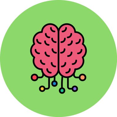 Beyin. Web simgesi vektör tasarımı