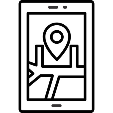 konum simgesi vektör illüstrasyonu