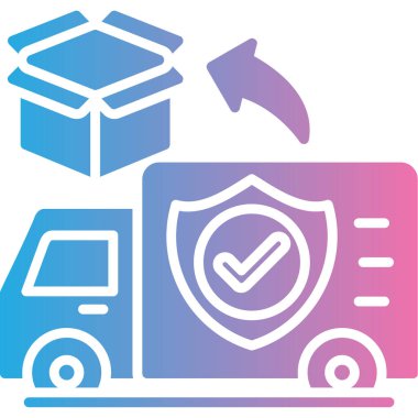 Teslimat. Web simgesi basit illüstrasyon