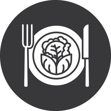 yiyecek ikonu vektör illüstrasyonu