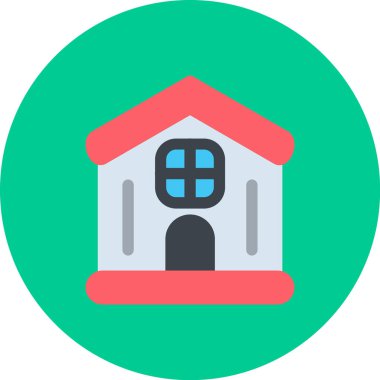 Ev. Web simgesi basit illüstrasyon