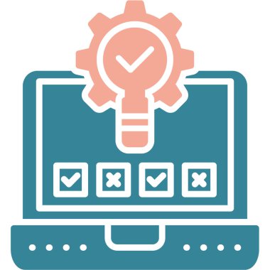 Kontrol listesi simgesi, vektör illüstrasyonu