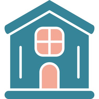 Ev. Web simgesi basit illüstrasyon