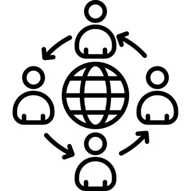 şebeke. Web simgesi basit illüstrasyon