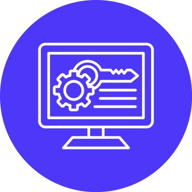 Bilgisayar. Web simgesi basit illüstrasyon