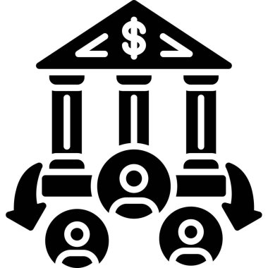 Banka inşa vektör çizimi, sağlam tasarım