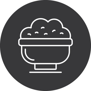 Gıda vektör satırı simgesi