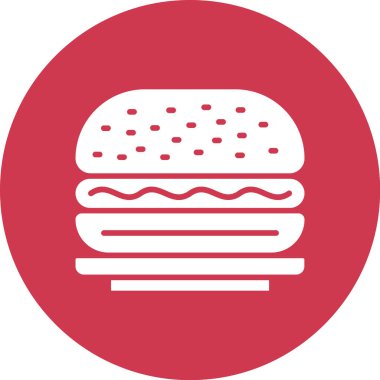 Hamburger. Web simgesi basit illüstrasyon