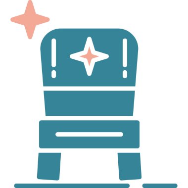 Koltuk. Web simgesi vektör illüstrasyonu