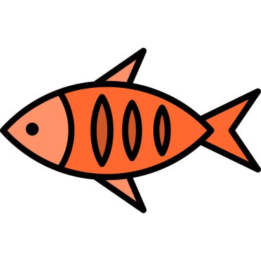 Balık ikonu. özet çizimi
