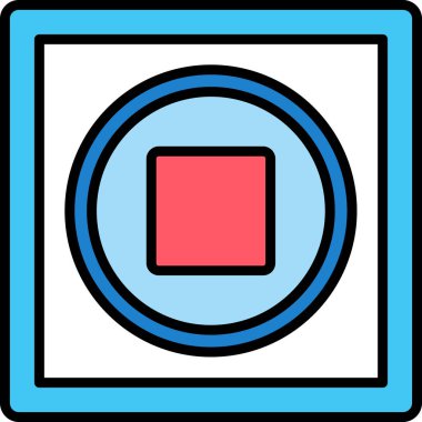 Bir topun çizgi film simgesinin vektör çizimi