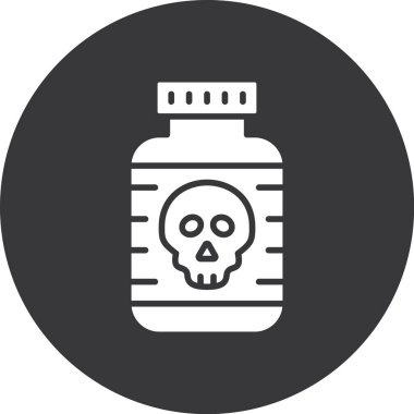 zehirli şişe simgesi modaya uygun izole edilmiş arkaplan