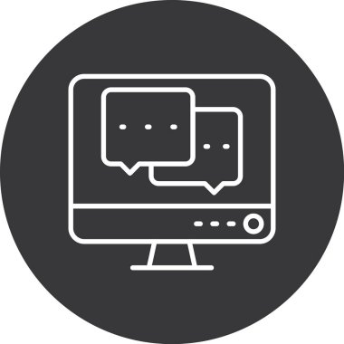 Sohbet simgesinin vektör illüstrasyonu