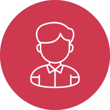 Man avatar vektör çizgisi simgesi