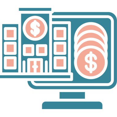 Dolar sembollü bilgisayar monitörü