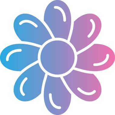 Çiçek. Web simgesi basit illüstrasyon