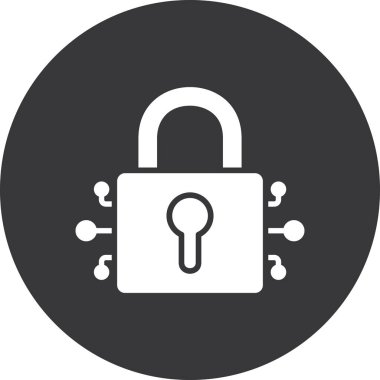 Asma kilit ikon vektör illüstrasyon tasarımı