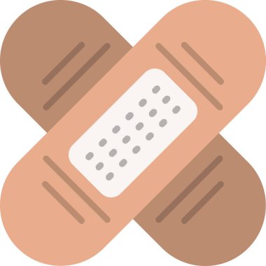 Bandaj tıbbi ikonu düz stil