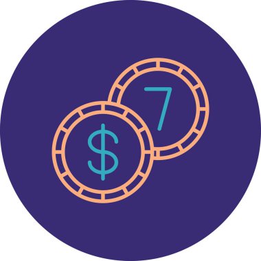 Dolar. Web simgesi basit illüstrasyon