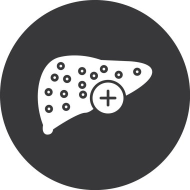 Moda tarzında izole edilmiş karaciğer simgesi