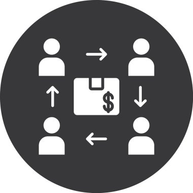 iş insanlar düz simgesi