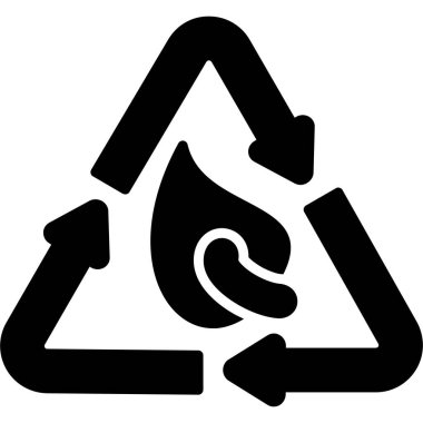 Geri dönüşüm simgesi. Web tasarımı için eko vektör sembolünün özet çizimi