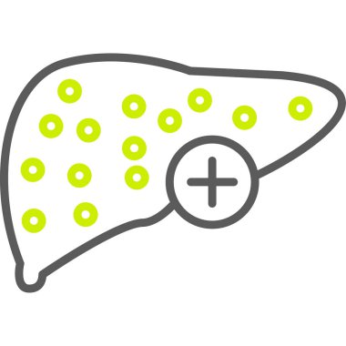 Moda tarzında izole edilmiş karaciğer simgesi