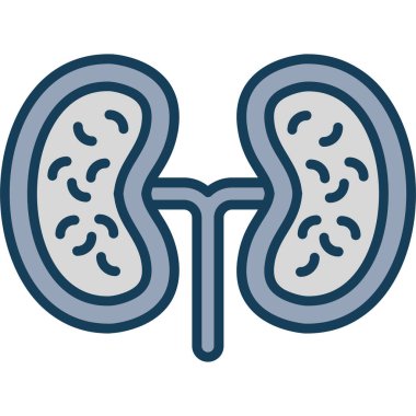 İnsan organı ikonu vektör illüstrasyonu